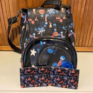 Loungefly Coraline crossbody makeup bag set and cardholders